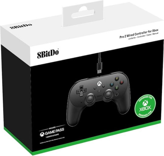 8Bitdo Pro 2 Ενσύρματο Gamepad για PC / Xbox One / Xbox Series Black