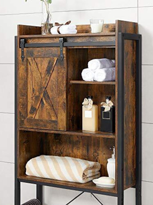 Songmics BTS003B01 Boden Badezimmerregal Metallisch 64x24x171cm Gray