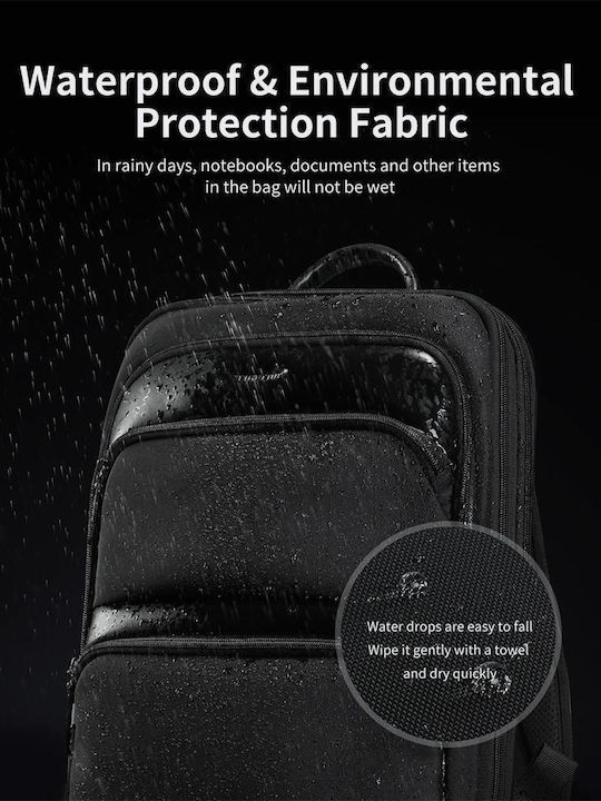 Tigernu Wasserdicht Tasche Rucksack für Laptop 15.6" in Schwarz Farbe T-B9121-BLACK