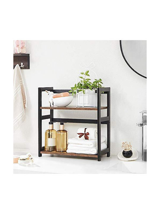 Songmics Bamboo Tabletop Spice Jar Black