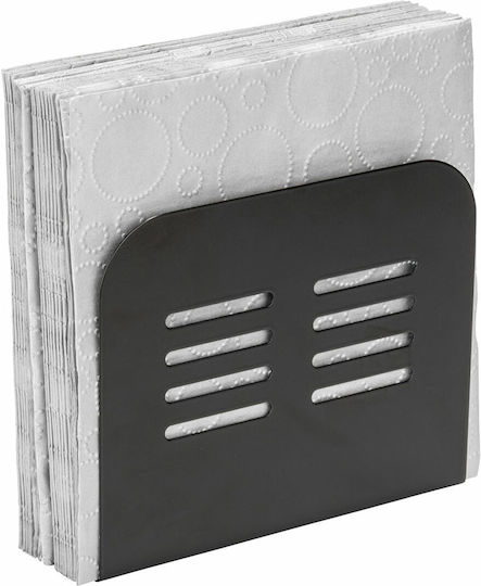 Wenko Metallischer Schwarzer Serviettenhalter 15x12.5x13cm 55025100