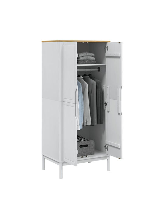 Doppeltür Kleiderschrank White 77x53x171cm