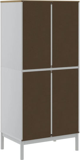 Double Door Wardrobe White 77x53x171cm