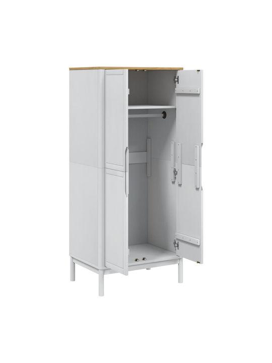 Doppeltür Kleiderschrank White 77x53x171cm