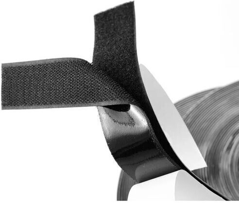 Velcro Adhesive Tape Zola Reusable Skirt Puff Width 2.5 Cm Length 5 M Black