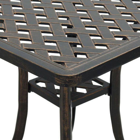 Masa Masa de lounge pentru spații exterioare mici Aluminiu Bronz 53x53x53buc
