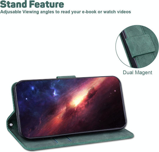 Motorola Moto G50 5G Geometric Embossed Leather Phone Case Green