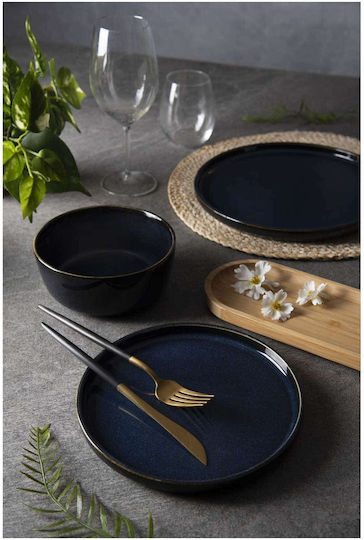 Excelsa Blue Ceramic Dinnerware Set 12pcs