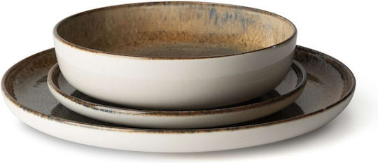 Excelsa Farfurie adâncă Ceramică Alb cu Diametru 18cm