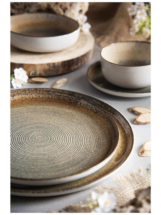 Excelsa Teller Suppe Keramik Weiß mit Durchmesser 18cm
