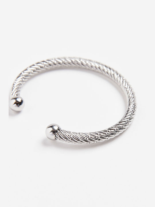 Unisex Silver Cuff Bracelet Aristoteli Bitsiani