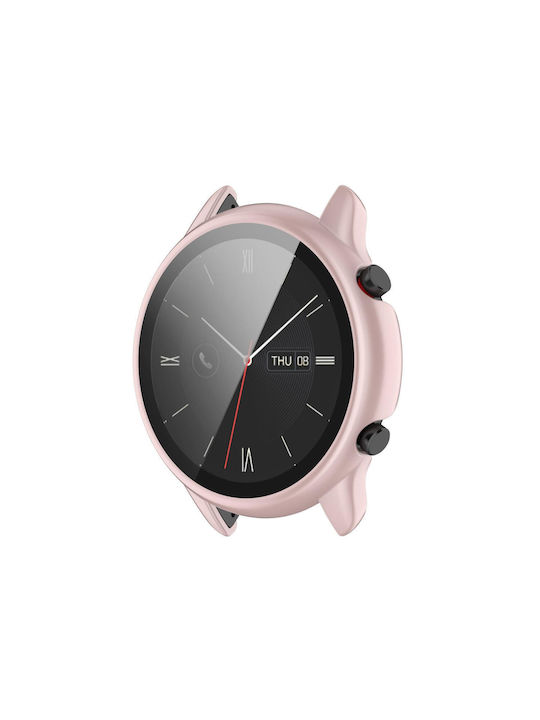 Amazfit Gtr 2 Esim Tempered Glass + Pc Integrated Protective Case Rose Gold