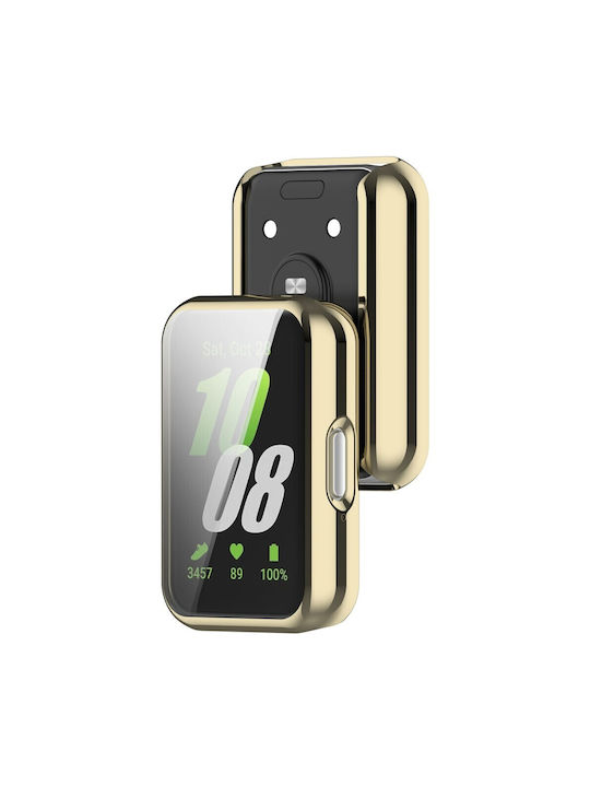 2-в-1 калъф със защитно фолио за Xiaomi Redmi Watch 3 Lite Watch 3 Active Gold
