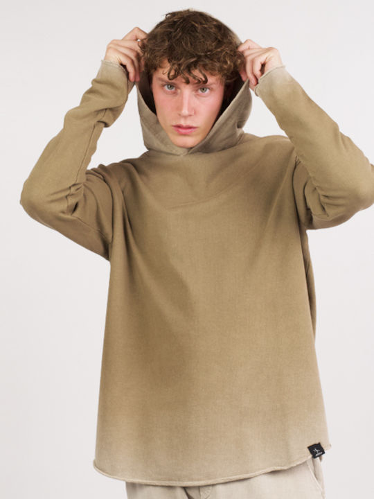 Sweatshirt with Hood Beige