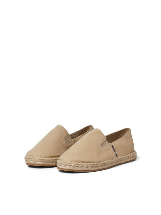 Fabric Men's Espadrilles in Beige Color