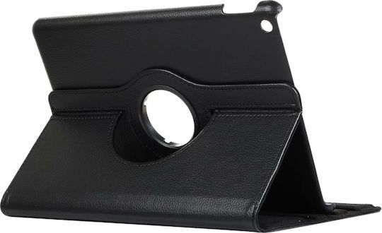 Ipad 10.2 Ipad Air 2019 10.5 Ipad 10.2 2020 Litchi Texture Horizontal Flip 360 Degrees Leather Case Black