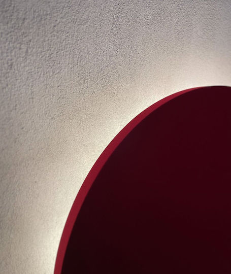 Audiodesigner ECLIPSE-LIGHTING-8-Rot Audio-Behandlungsmaterial Panel (1 Stück) 80cm x 80cm in Rote Farbe