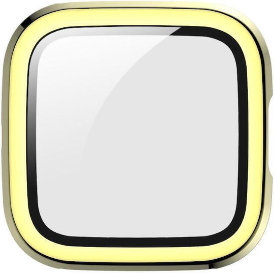 Fitbit Versa 2 Plating Pc Shell + Tempered Glass Film Gold