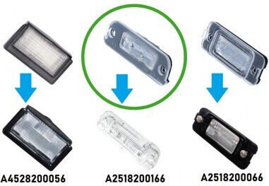 Mercedes-Benz Φώτα Πινακίδας Led για Mercedes-Benz ML 2τμχ