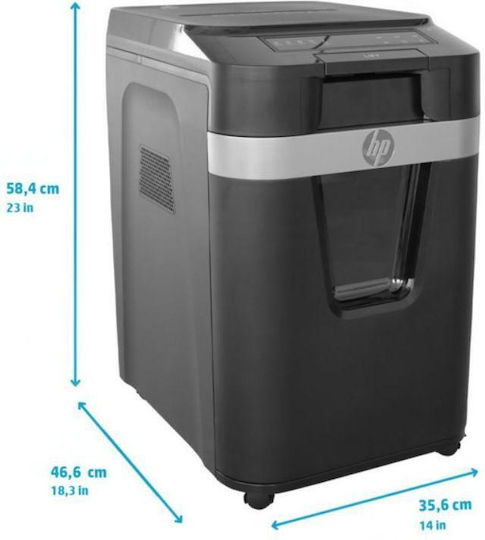 HP Aktevernichter Mikroschnitt 200 Blätter mit Behälter 32.2Es