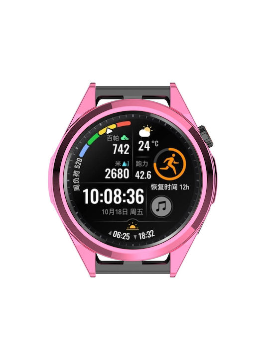 Huawei Watch GT 3 SE Elektroplattierung Halbschale Uhrenschutzhülle Pink