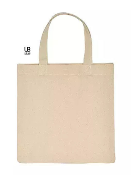 Ubag Βαμβακερή Τσάντα για Ψώνια σε Μπεζ χρώμα