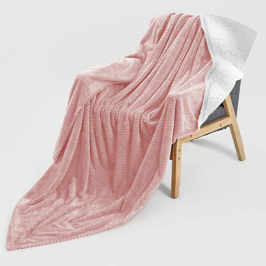 Sidirela Arktos Sherpa Double Blanket 200x220cm Pink E-2272-PINK