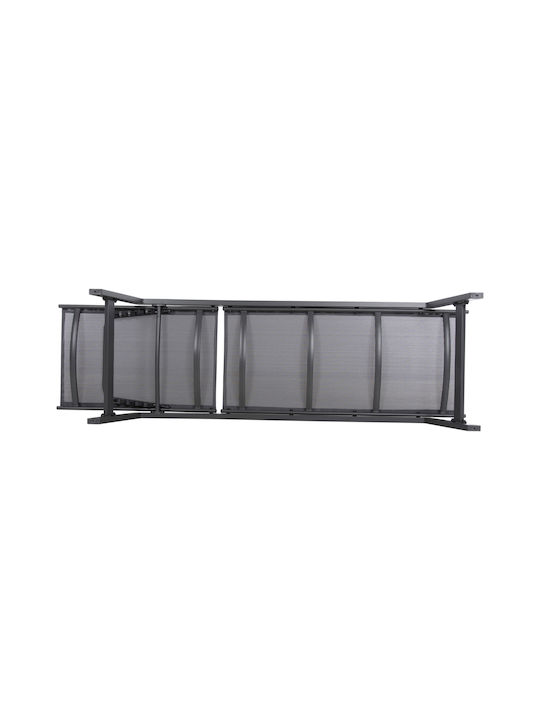 Șezlong Aluminiu cu Pernă Gri 191.5x60x89.5cm
