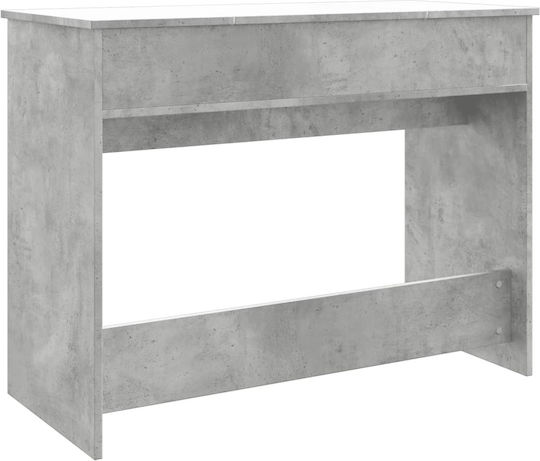 Bodenstehende Schminktisch Schlafzimmer Holz Grau mit Spiegel 100x45x76cm