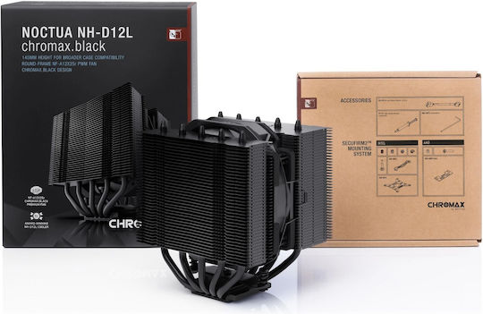 Noctua NH-D12L Chromax.Black Ψύκτρα Επεξεργαστή για Socket AM4/AM5/1200/115x/1700