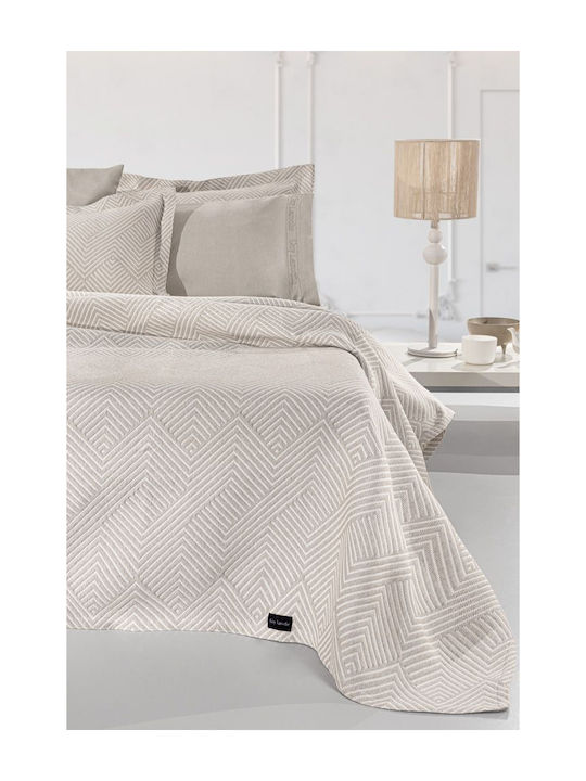 Guy Laroche Tetris Blanket 100% cotton Queen 245x260cm. Linen