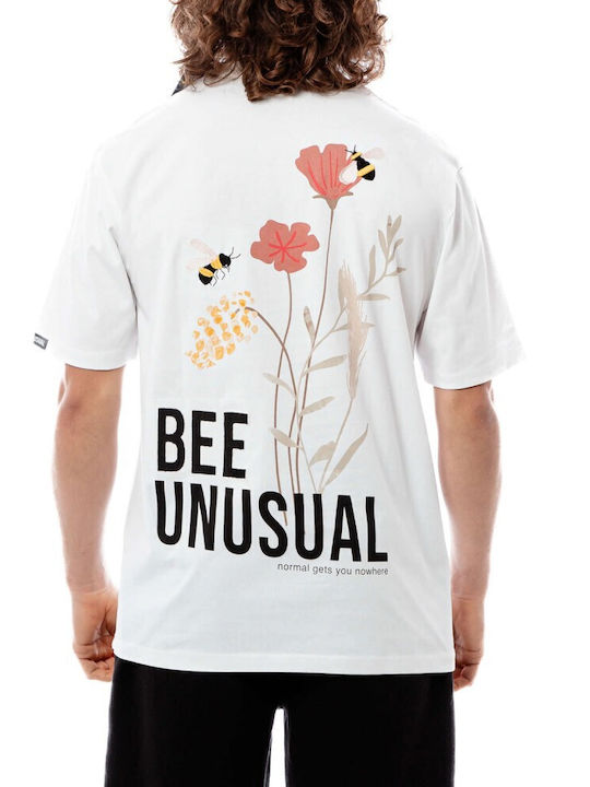 Bee. Unusual. Ανδρικό T-shirt Κοντομάνικο White