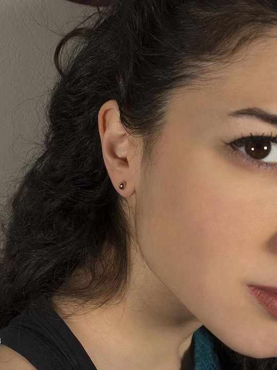 Theodora's Jewellery Σκουλαρίκια Καρφωτά από Ασήμι Επιχρυσωμένα