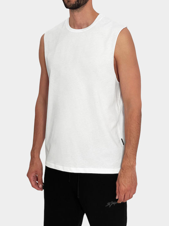 3Guys Men's Sleeveless Blouse White