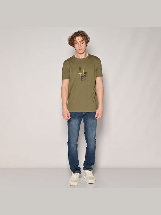 Camaro Herren T-Shirt Kurzarm Khaki