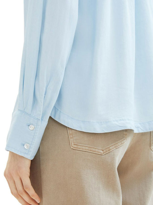 Дълъг ръкав Женска Дънково Риза Light Stone Blue Denim