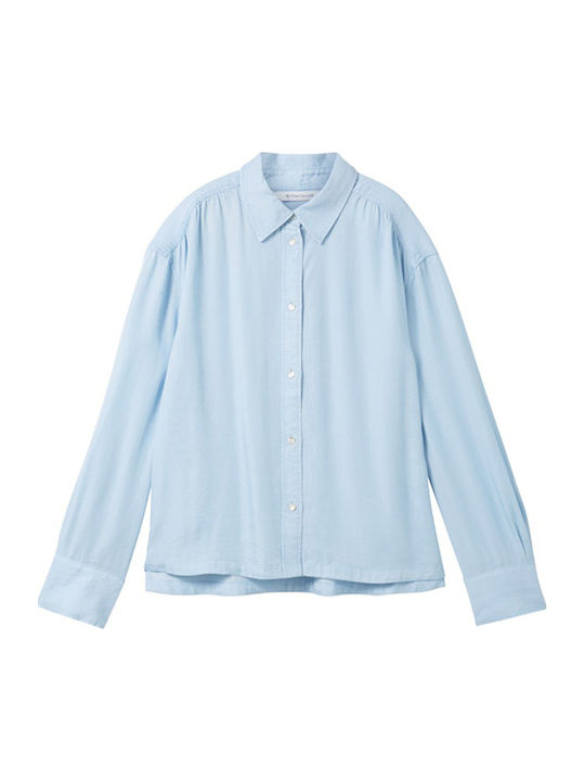 Дълъг ръкав Женска Дънково Риза Light Stone Blue Denim