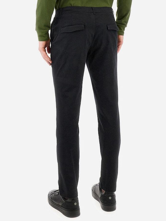 La Martina Men's Trousers Chino Elastic in Slim Fit Black