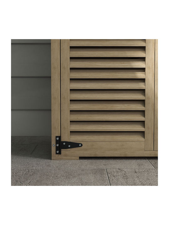 Double Door Wardrobe Wooden with 2 Shelves 75x50x111cm