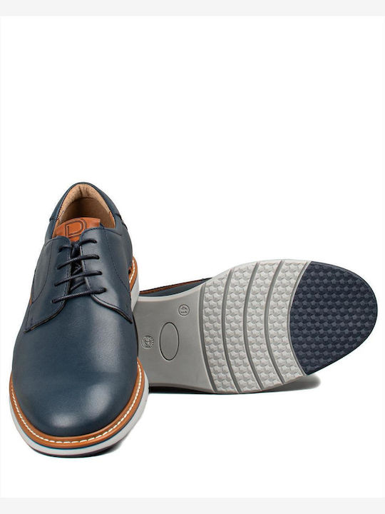 Leder Herren Freizeitschuhe Blau
