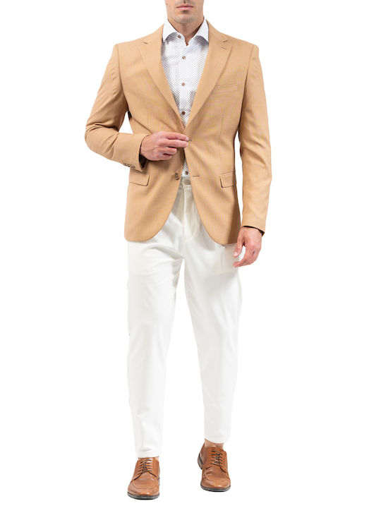 Vittorio Artist Men's Suit Jacket Beige