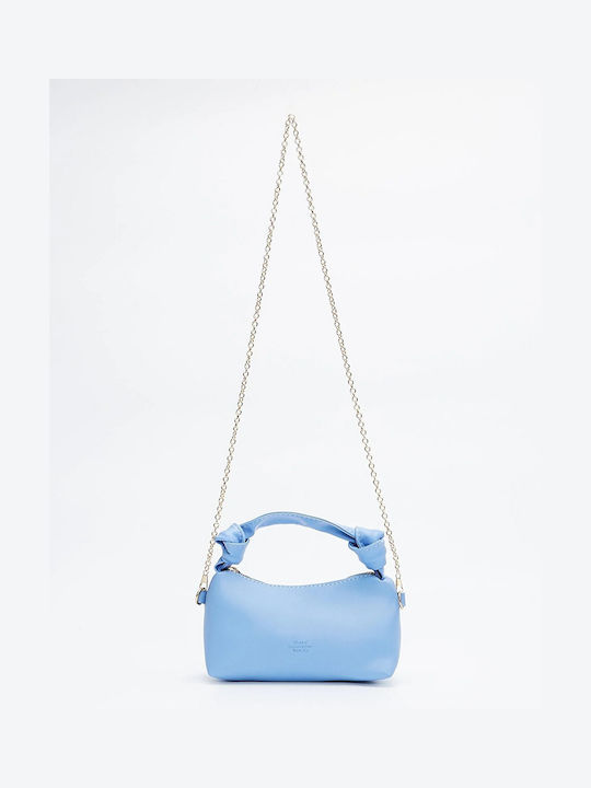 Leather Women's Bag Shoulder Light Blue