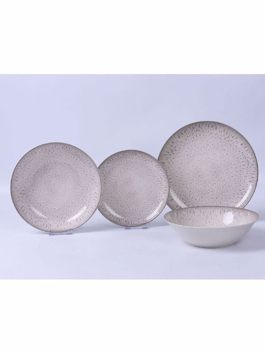 Cryspo Trio Set de Farfurii Ceramic Bej 20buc