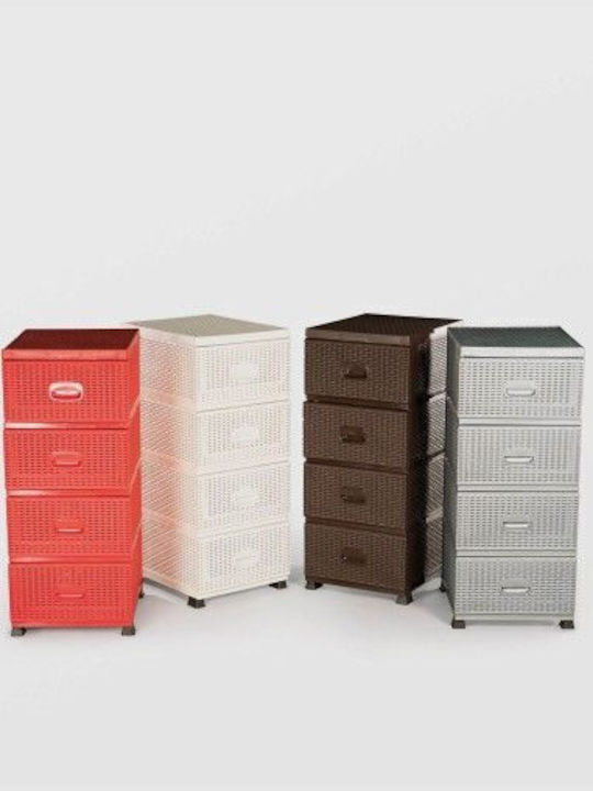 Sterk Συρταριέρα Rattan Πολύχρωμη 46x37.5x91cm