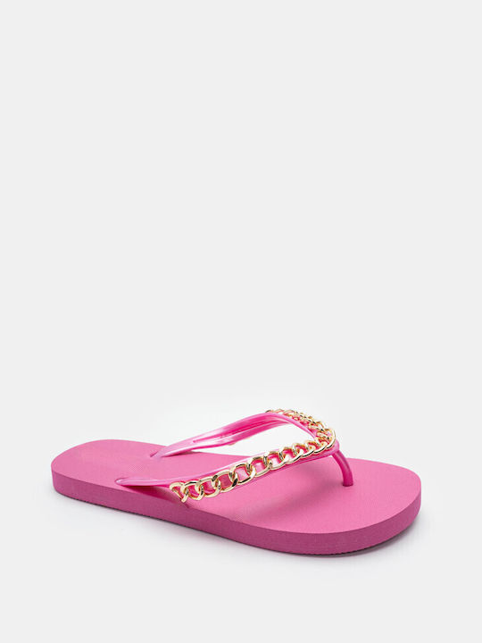 Luigi Women's Flat Sandals in Fuchsia Color