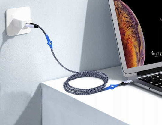 Zenwire Braided USB 2.0 Cable USB-C male - USB-C 100W PD Χρυσό 2m 1028757812