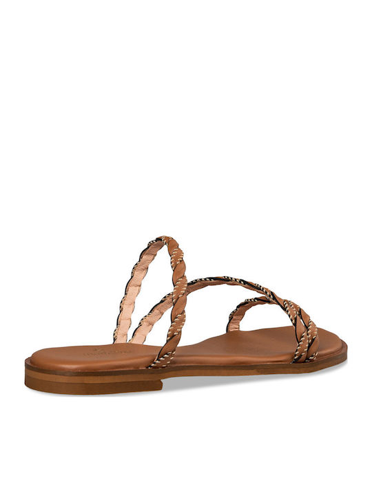 Women's Flat Sandals in Brown Color