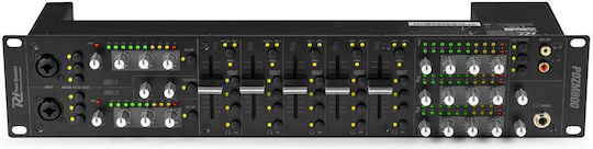 Power Dynamics Pdzm800 Rack Mount Audio Mixer Installation with 7 Channels and 3 Matrix Zone Outputs