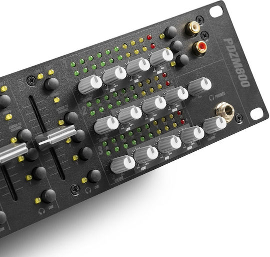 Power Dynamics Pdzm800 Rack Mount Audio Mixer Installation with 7 Channels and 3 Matrix Zone Outputs