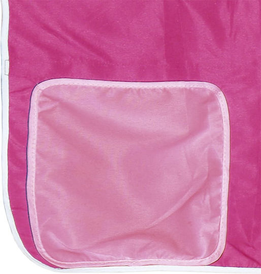 Kids Bed Loft Bed Single Pink for Mattress 90x200cm